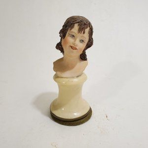 Vintage Capodimonte Bust Of Girl Signed B. Merli 1981